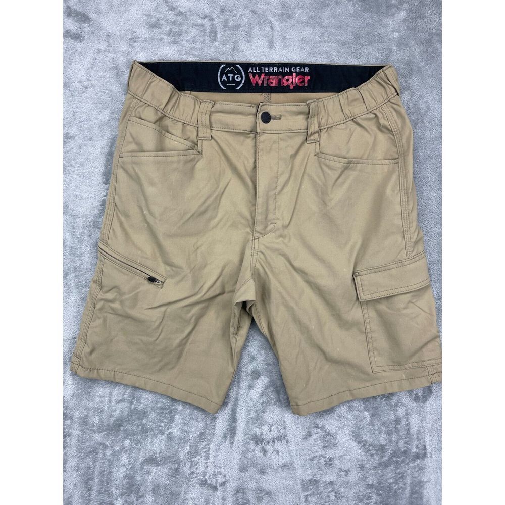 Wrangler Men's ATG All Terrain Gear Shorts 32 Asymmetric Cargo Beige Outdoor